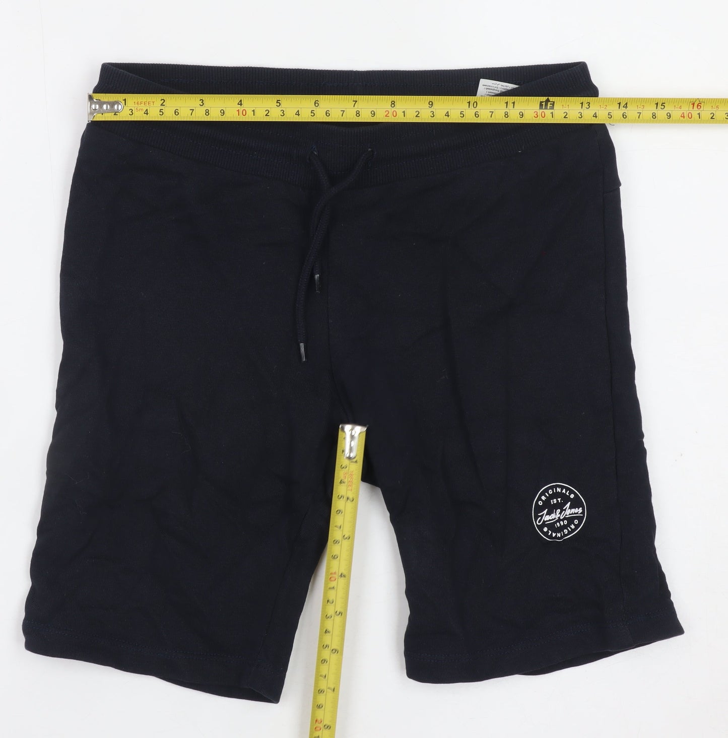 Jack & Jones Teens Black Sweat Shorts Regular Fit Drawstring Waist