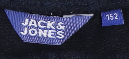 Jack & Jones Teens Black Sweat Shorts Regular Fit Drawstring Waist