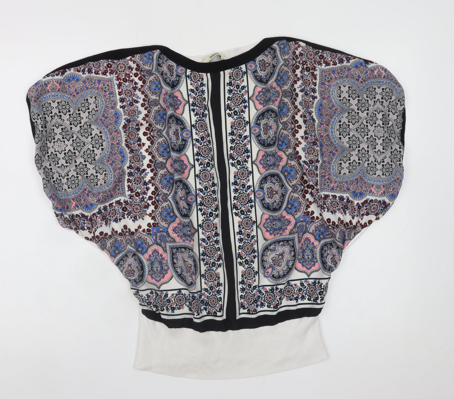 Oasis Women's Multicoloured Paisley Tunic Blouse S Bohemian Style