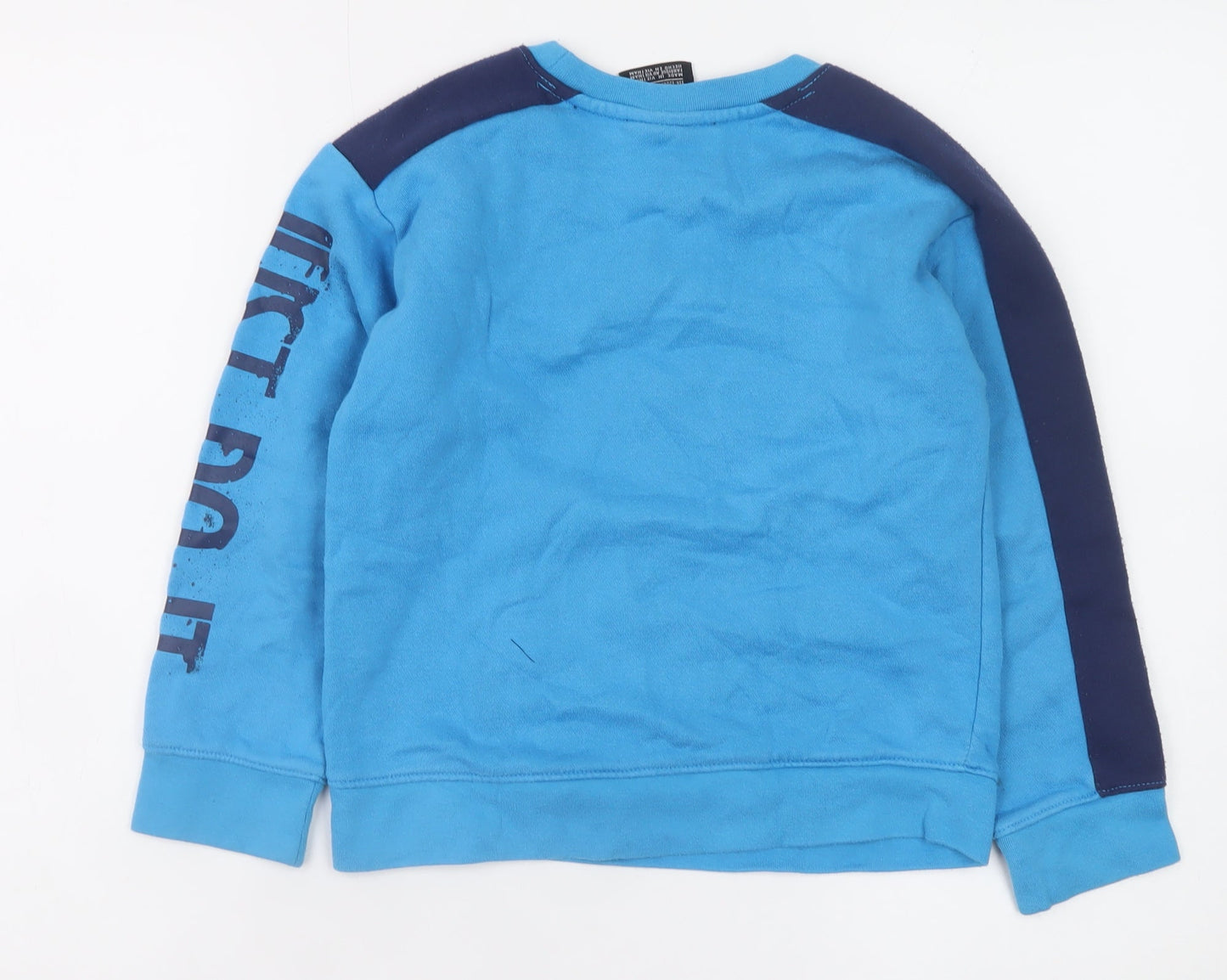 Nike Boys Blue Crew Neck Sweatshirt 6-7 Years Just Do It Graphic
