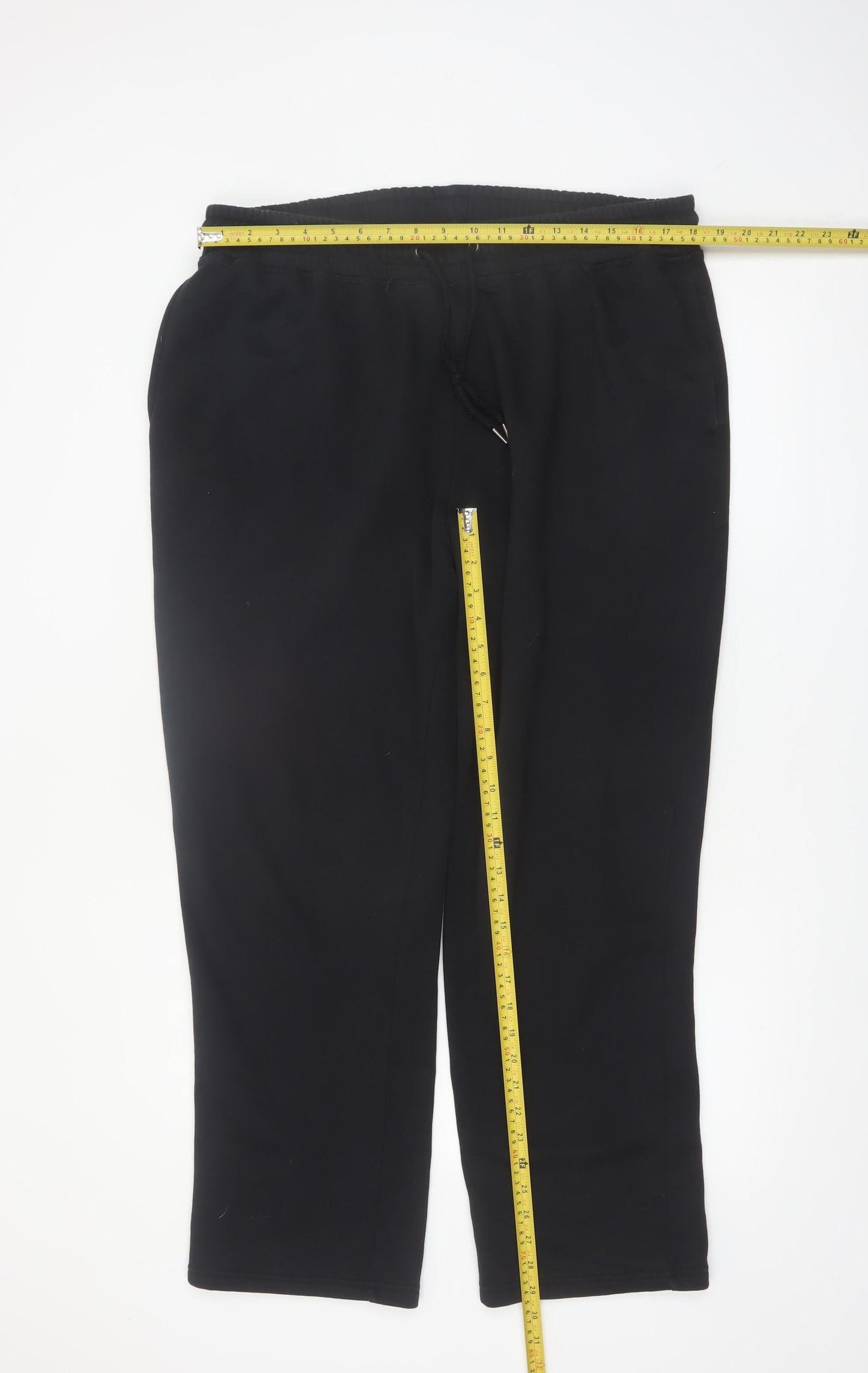Dunnes Women’s Black 2XL Fleece Sweatpants with Drawstring Waist