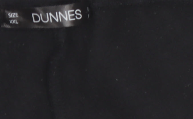 Dunnes Women’s Black 2XL Fleece Sweatpants with Drawstring Waist