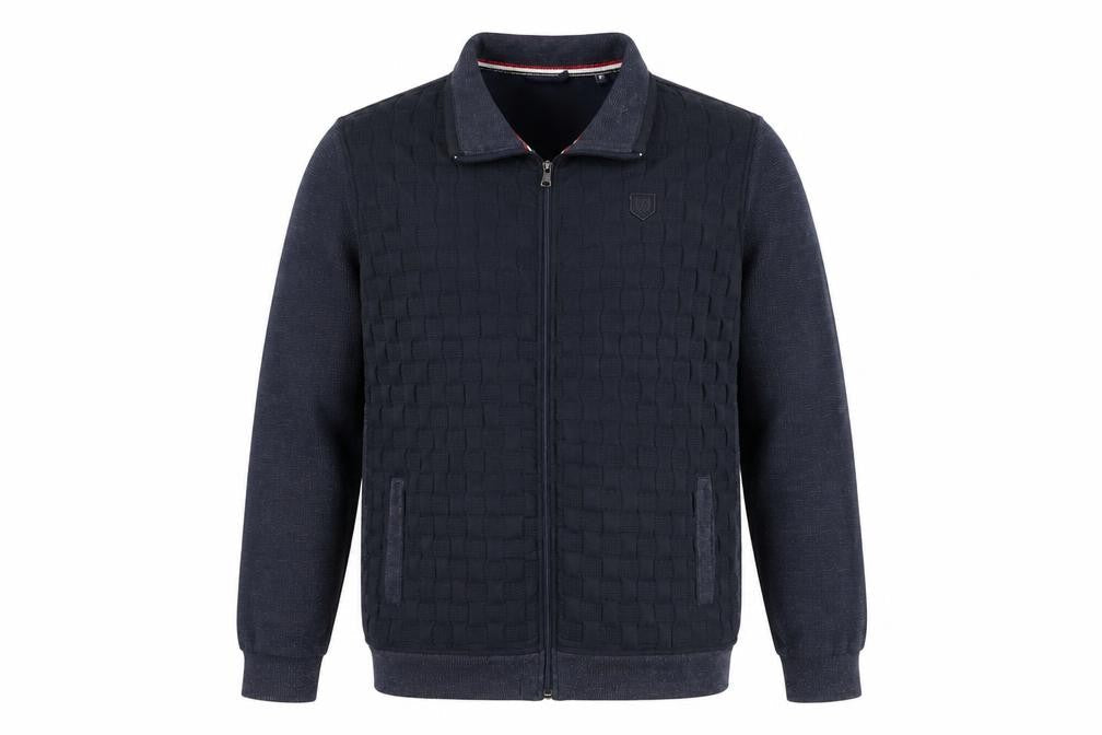Pre End Men’s Blue Bomber Jacket M Cotton Blend Full Zip