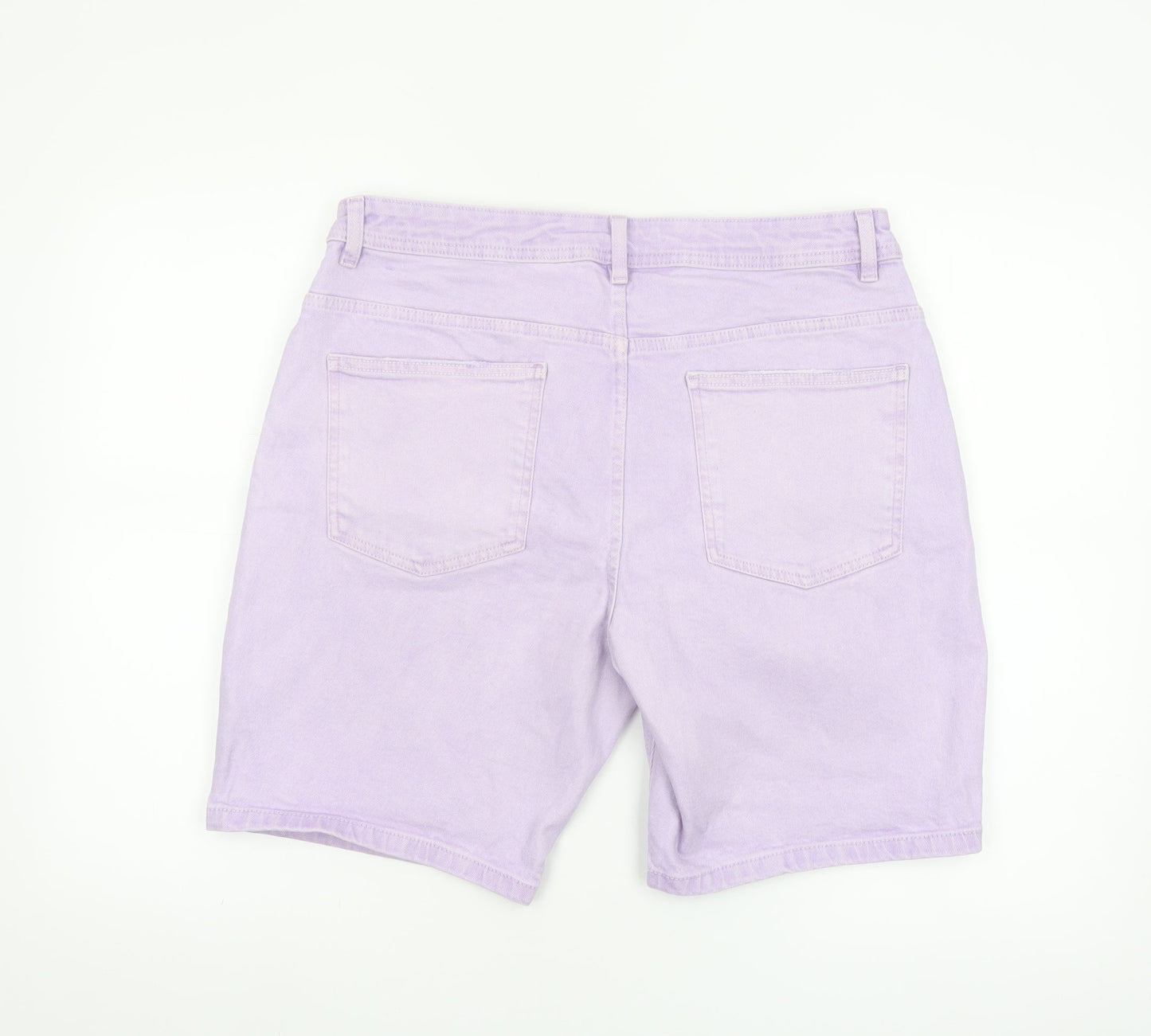 Denim Co Men's Purple Stretch Chino Shorts W34 Regular Fit