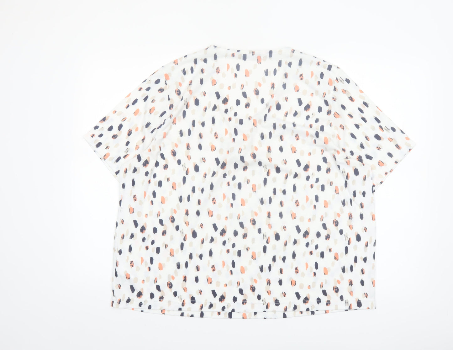 Gollehaug Women’s Multicoloured Short Sleeve V-Neck Blouse Size 16