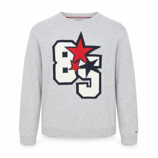 Tommy Hilfiger Boys Grey Graphic Knit Jumper Size 140 (10 Years)