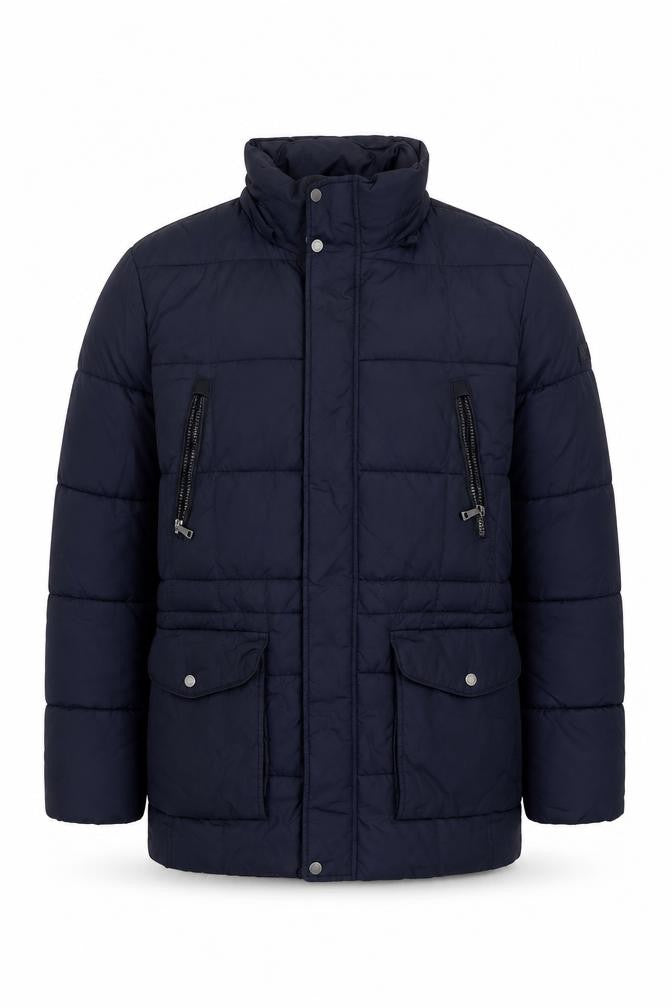 Geox Men's Blue 40 Regular Fit Winter Puffer Jacket