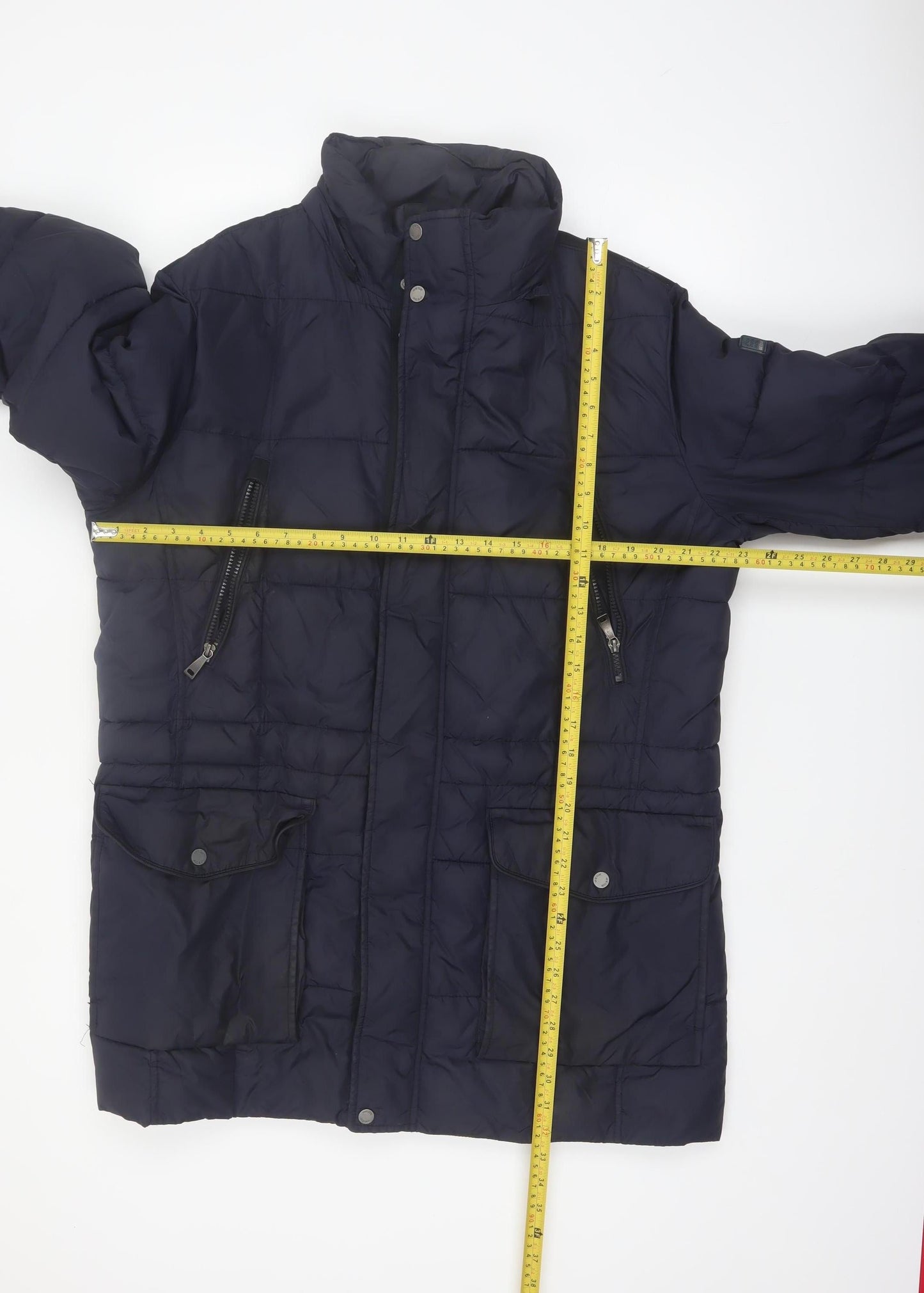 Geox Men's Blue 40 Regular Fit Winter Puffer Jacket