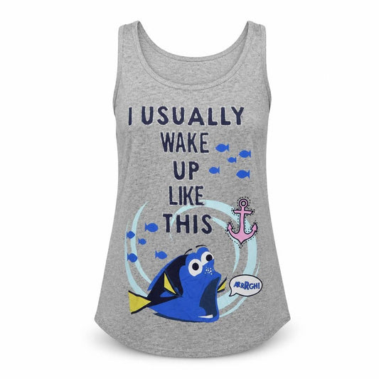 Disney Women’s Grey Finding Dory Cami Nightshirt Size 6 Sleeveless