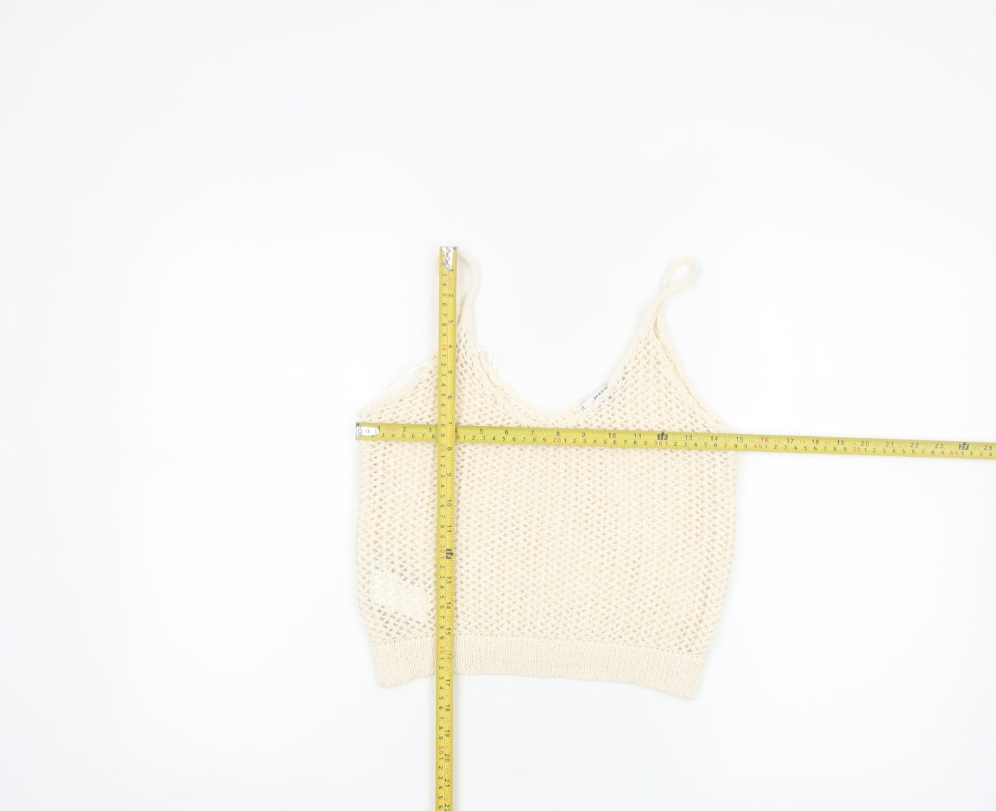 Mango Women’s Ivory Knit Camisole Tank Top Size 8