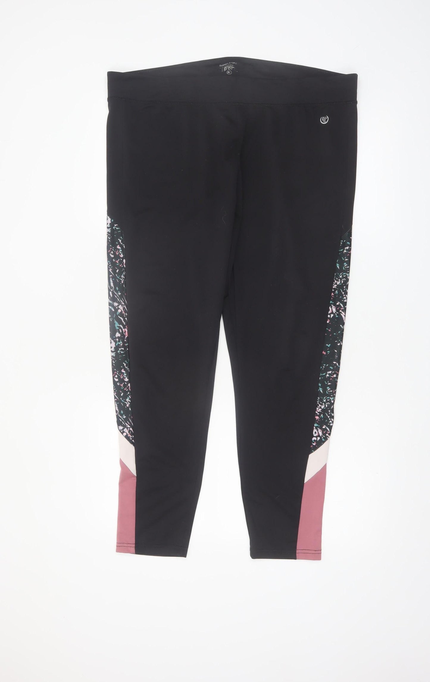 Dunnes Stores Women Black Colourblock XL Performance Leggings