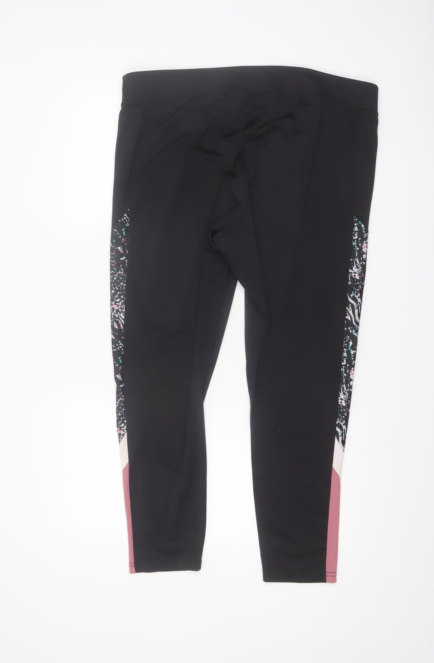 Dunnes Stores Women Black Colourblock XL Performance Leggings