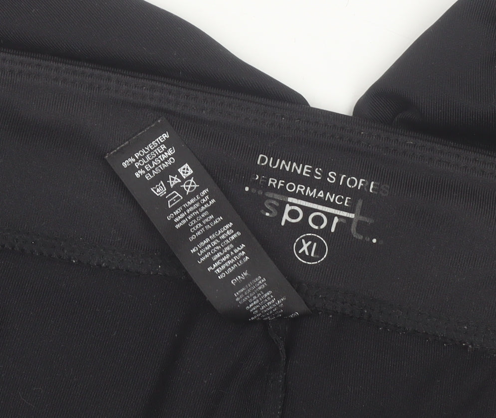 Dunnes Stores Women Black Colourblock XL Performance Leggings