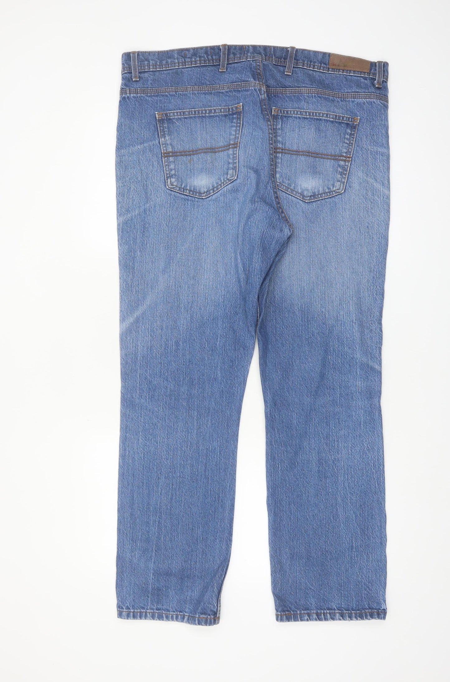 Marks and Spencer Men's Blue Regular Fit Straight Leg Denim Jeans 38W 31L