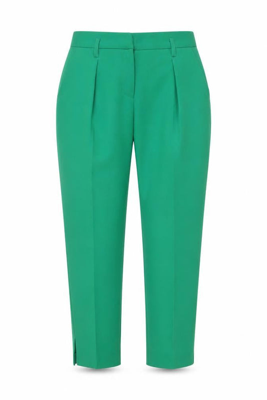 Claudie Pierlot Women Green Cropped Tapered Trousers Size 10