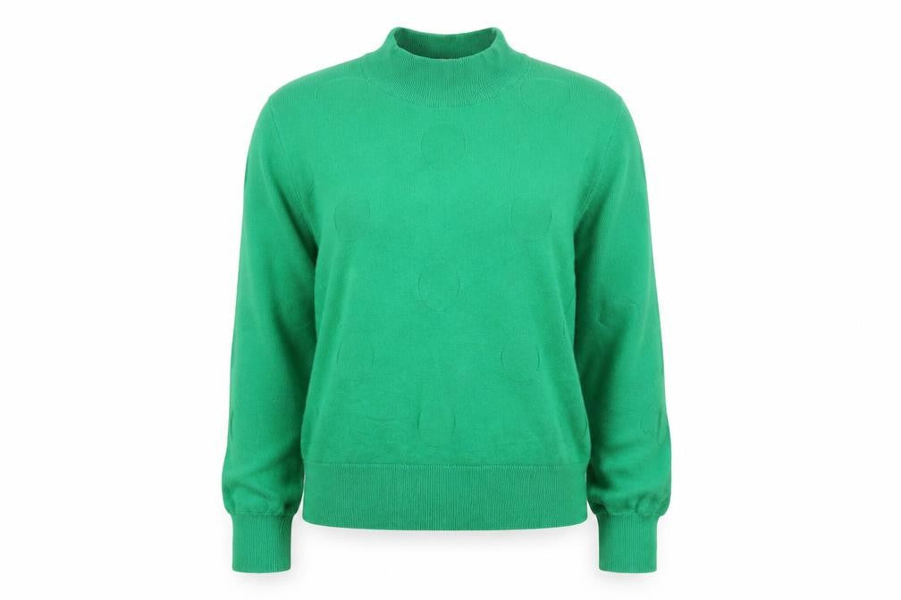 Next Womens Green Mock Neck Knit Pullover Jumper Size 10