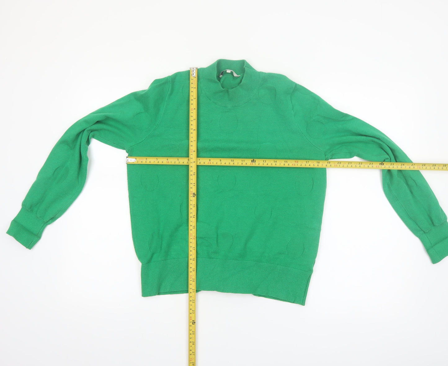 Next Womens Green Mock Neck Knit Pullover Jumper Size 10