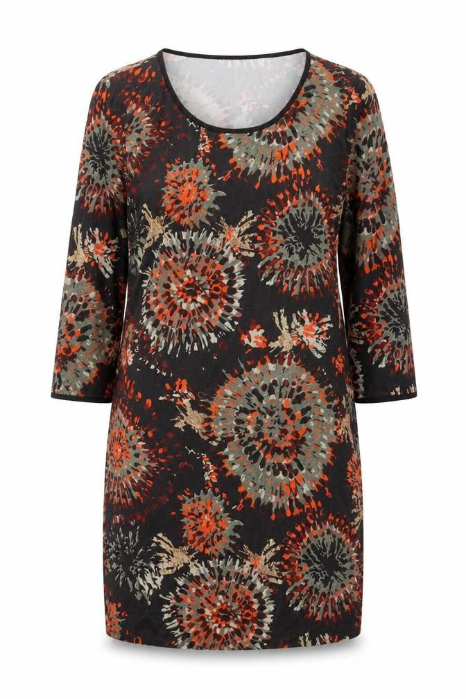 Kyra & Ko Women's Multicoloured Shift Dress Size 12 3/4 Sleeve