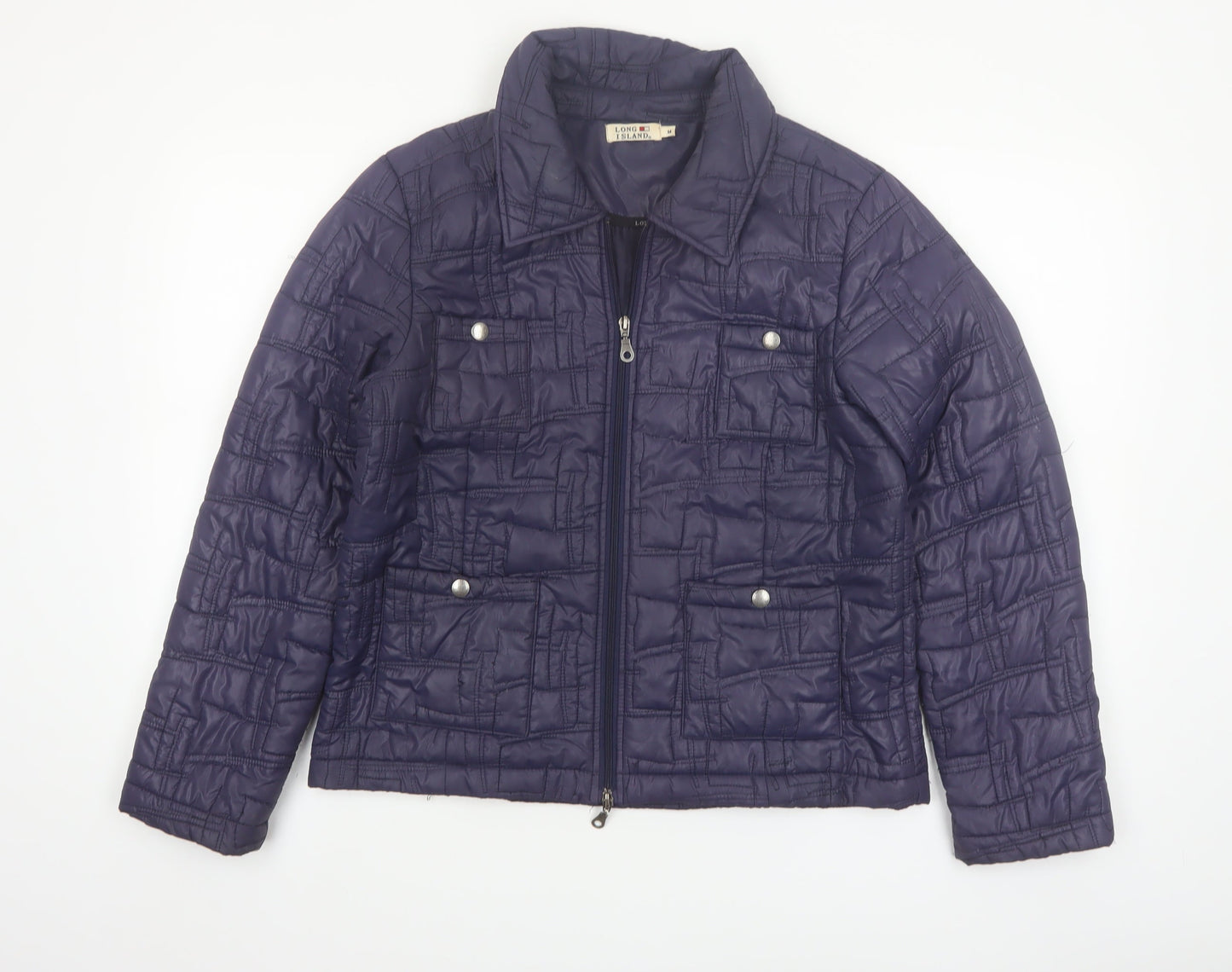 Long Island Women’s Blue Quilted Polyester Jacket Size M