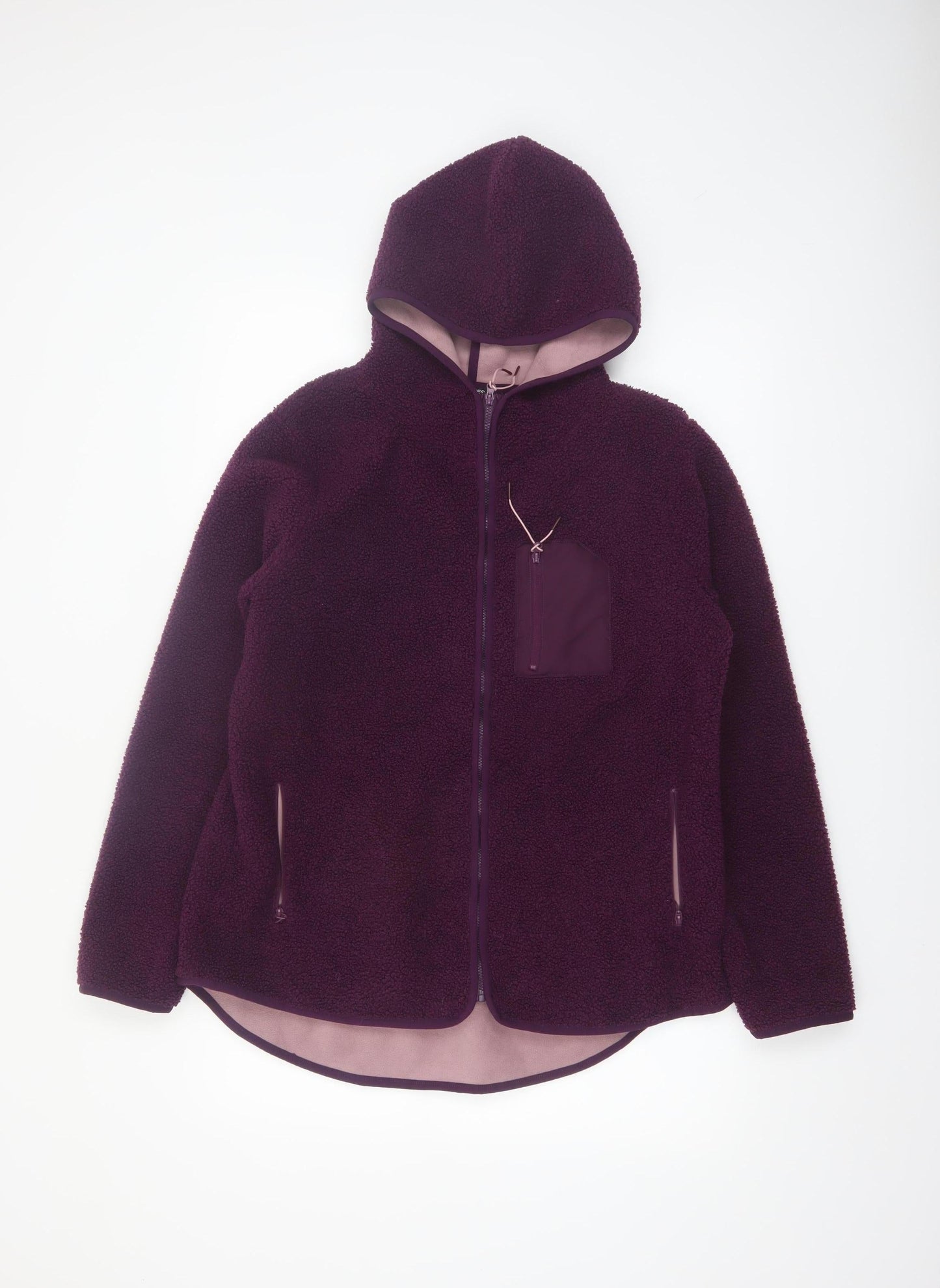 Dunnes Women’s Purple Fleece Hooded Full Zip Jacket Size M
