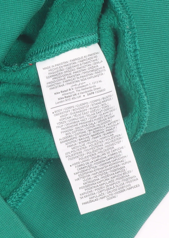 Nike Women’s Green XS Pullover Hoodie Sweatshirt Cotton Blend