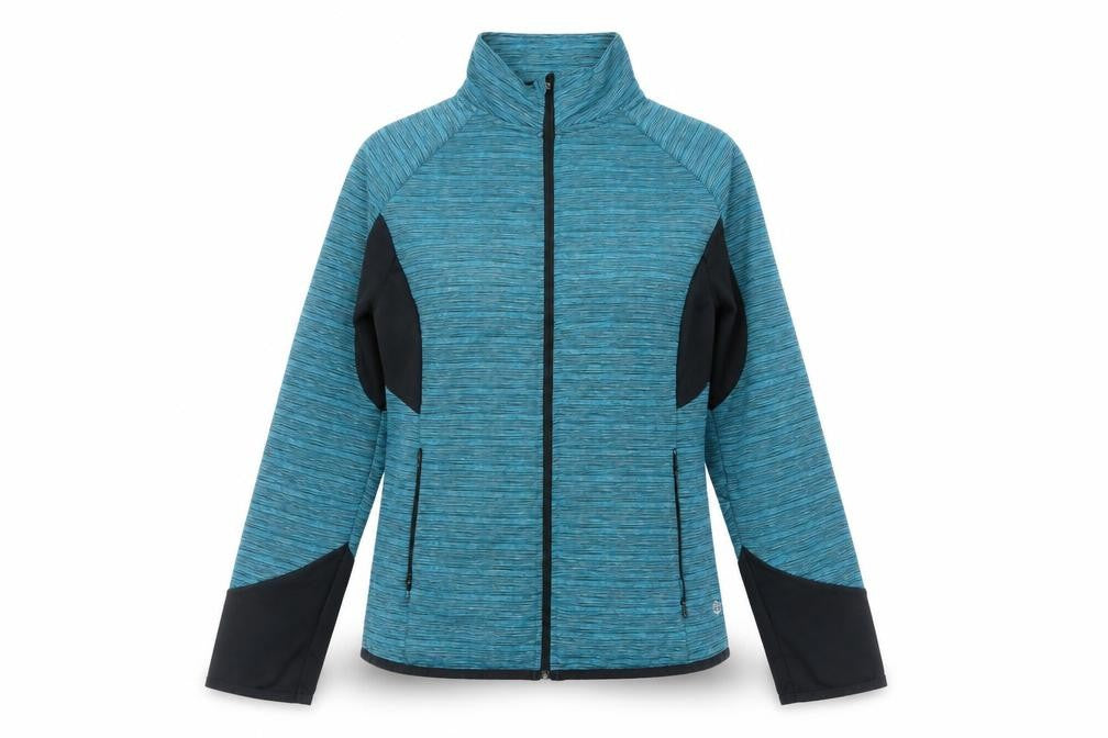 Dunnes Stores Women Blue Track Jacket Size L Lightweight Zip Activewear