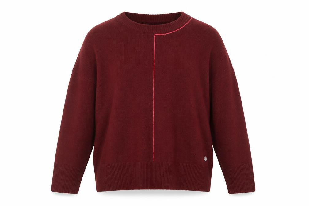 Diesel Women's Burgundy Wool Blend Pullover Jumper Size M