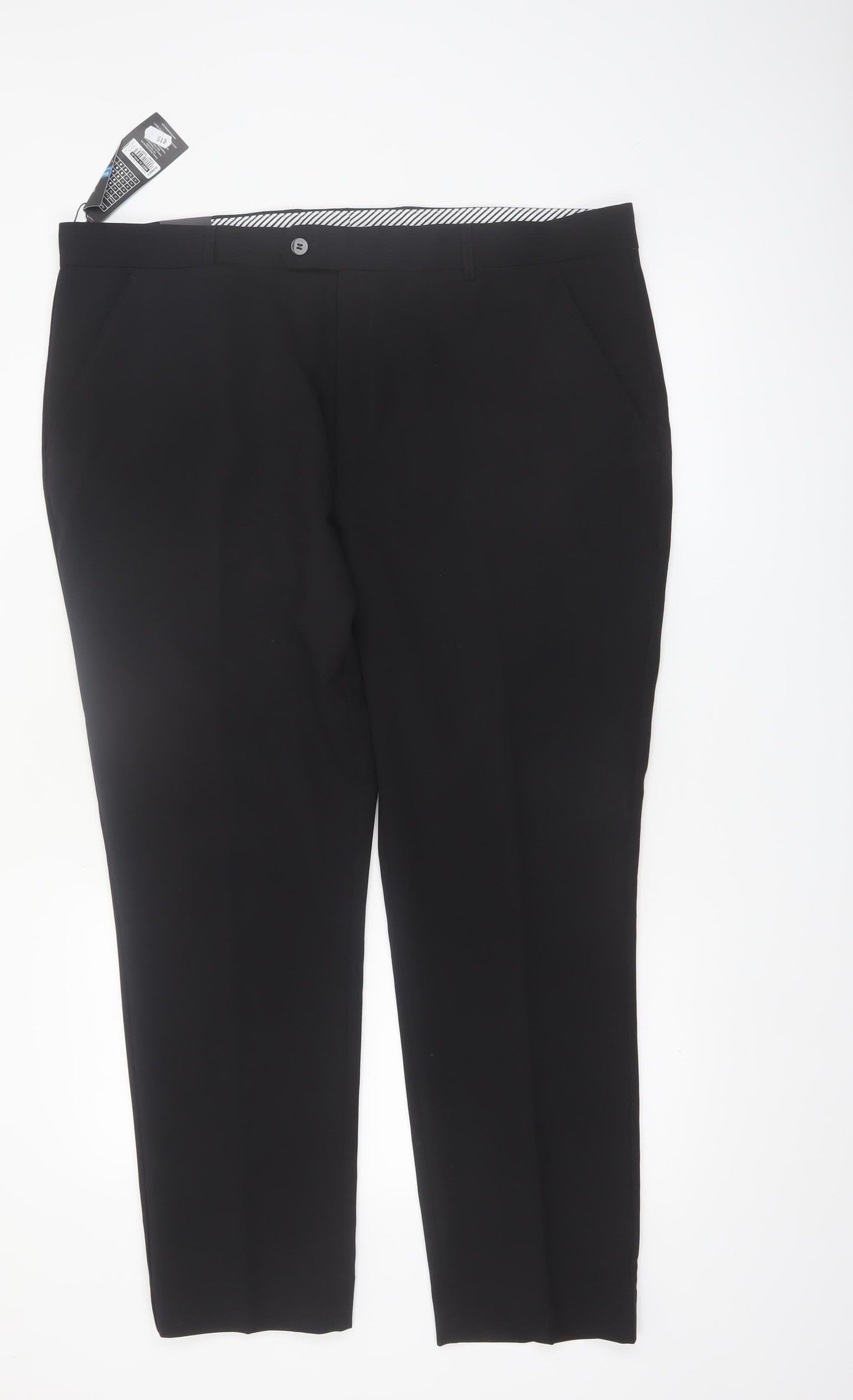 Dunnes Stores Men's Black 40in Regular Fit Dress Pants Trousers