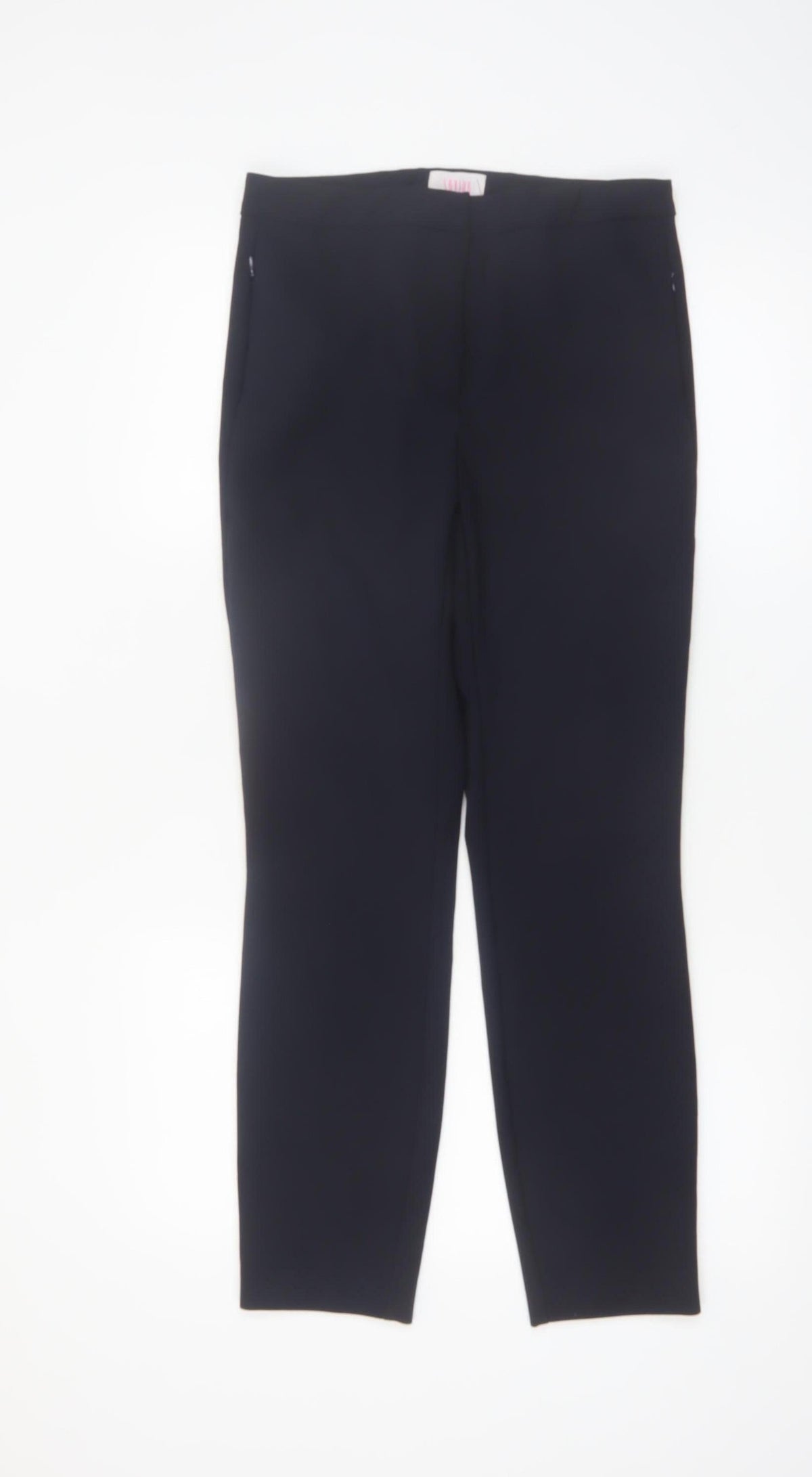 Savida Women's Navy Blue Slim Fit Stretch Dress Trousers Size 10