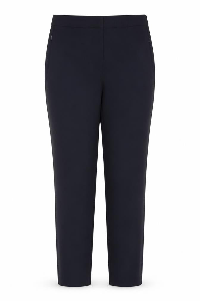 Savida Women's Navy Blue Slim Fit Stretch Dress Trousers Size 10