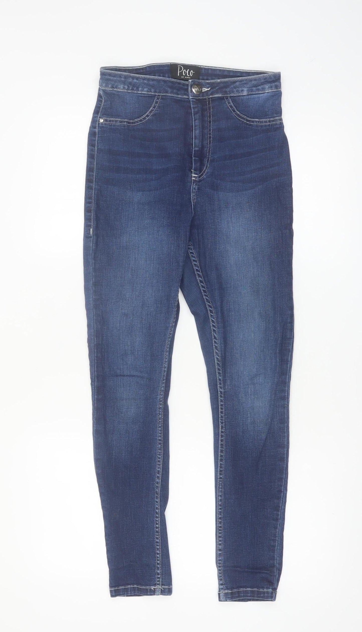 Poco by Pippa Women's Blue Skinny Jeans Size 8S Denim Stretch
