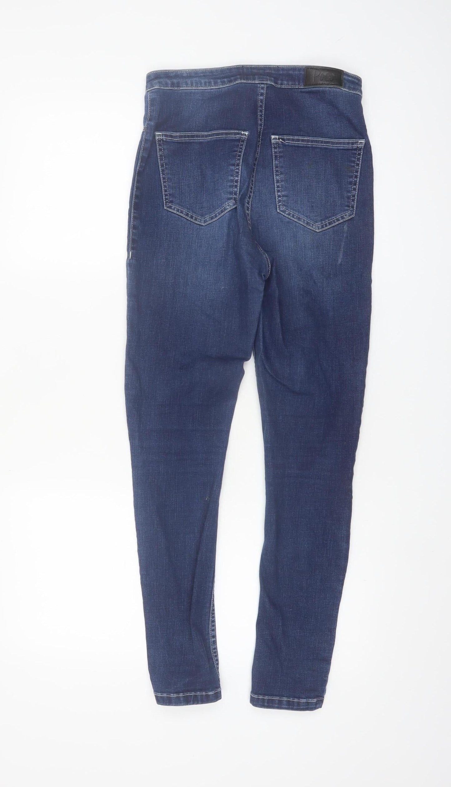 Poco by Pippa Women's Blue Skinny Jeans Size 8S Denim Stretch