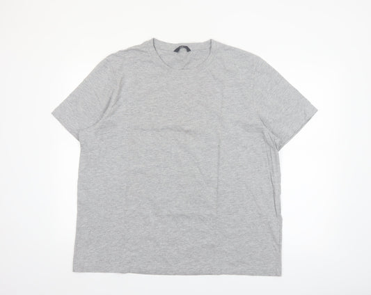 Very Man Grey 2XL Cotton Crew Neck Men's T-Shirt