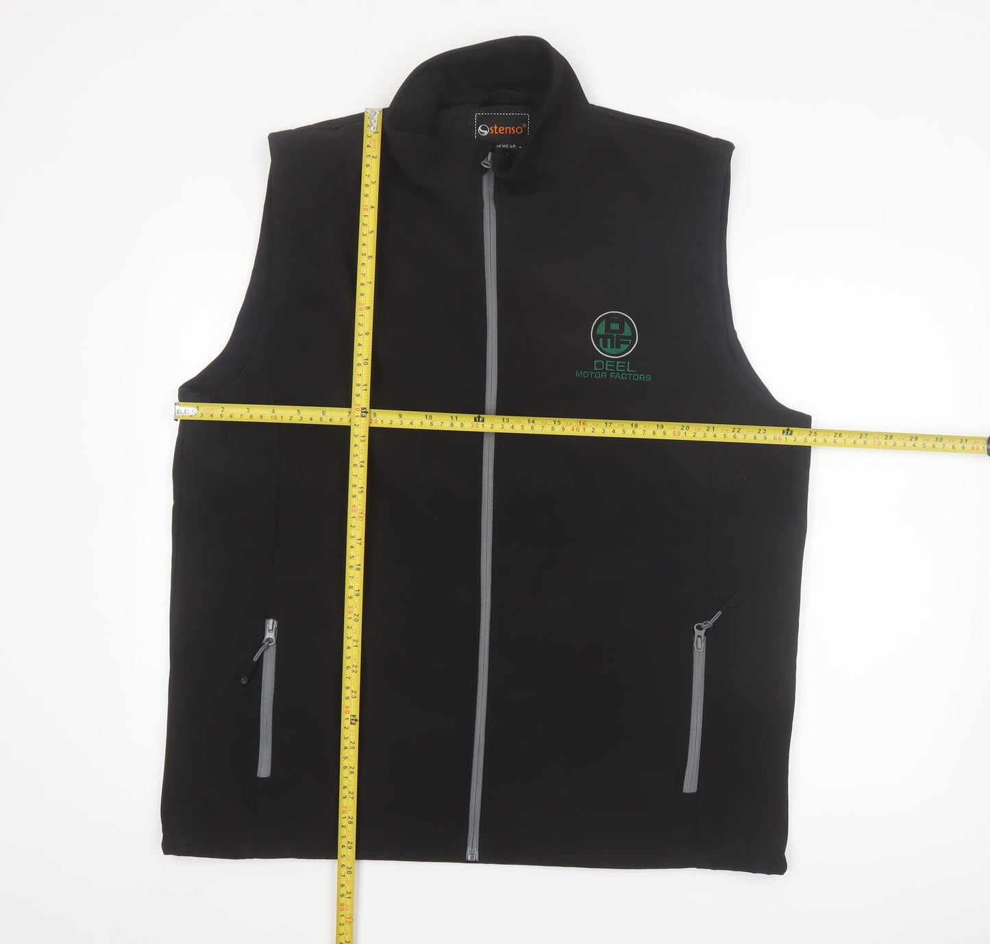 Stenso Men's Black 2XL Softshell Workwear Bodywarmer Waistcoat