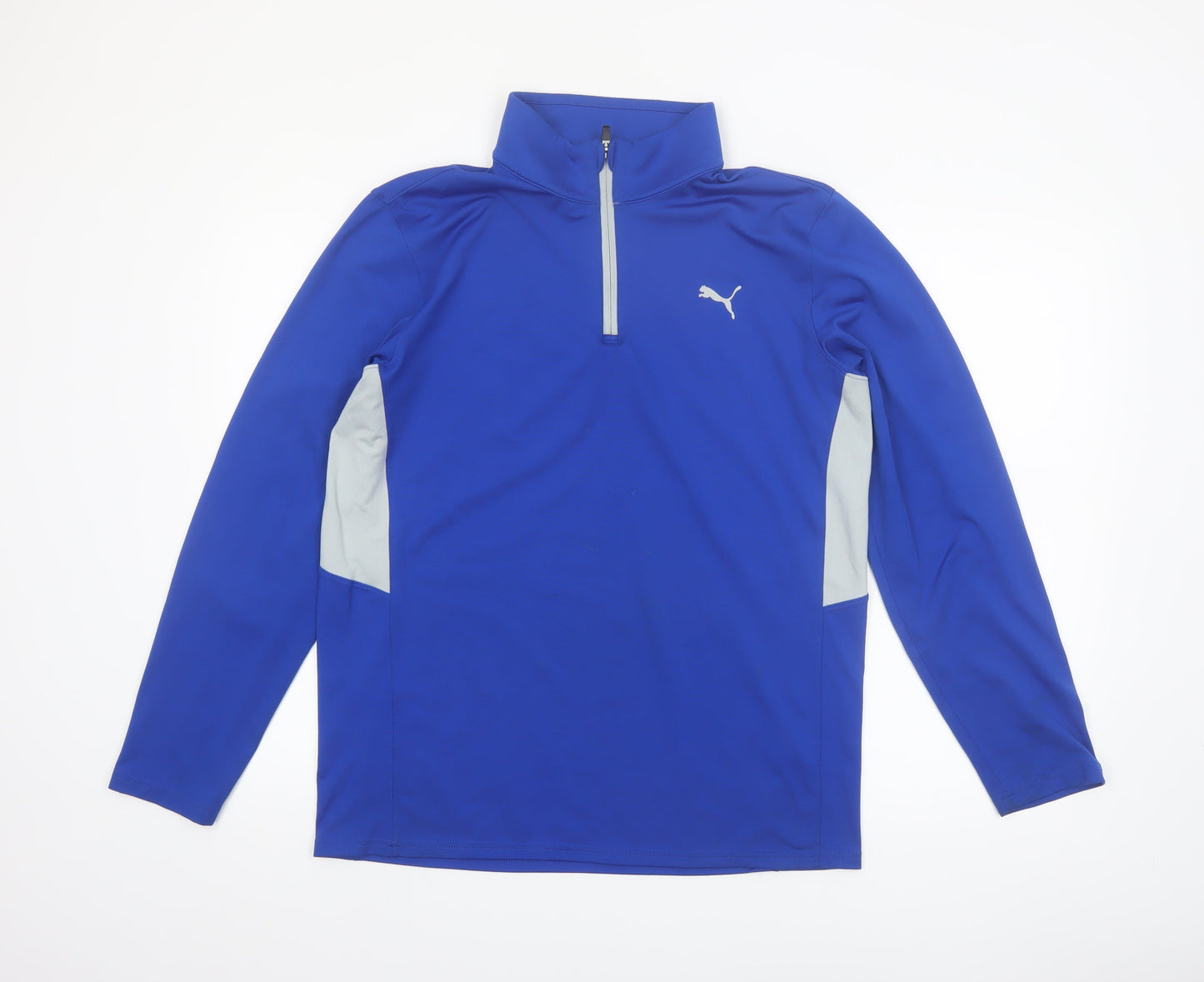 Puma Men's Blue M Athletic 1/4 Zip Sweatshirt Sports Top