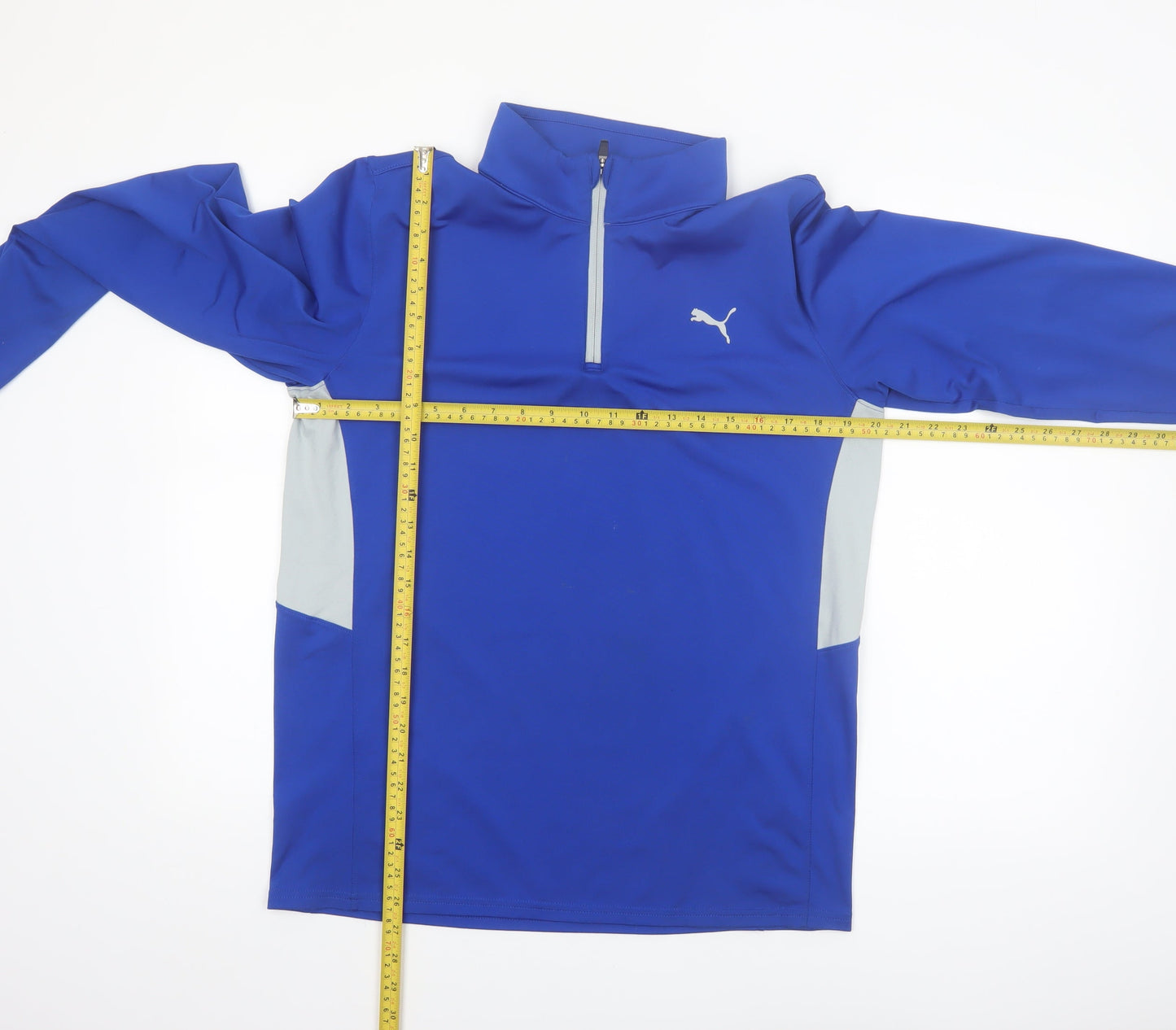 Puma Men's Blue M Athletic 1/4 Zip Sweatshirt Sports Top
