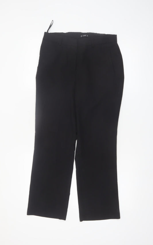 Dunnes Women’s Black Size 10 Straight Leg Trousers Workwear