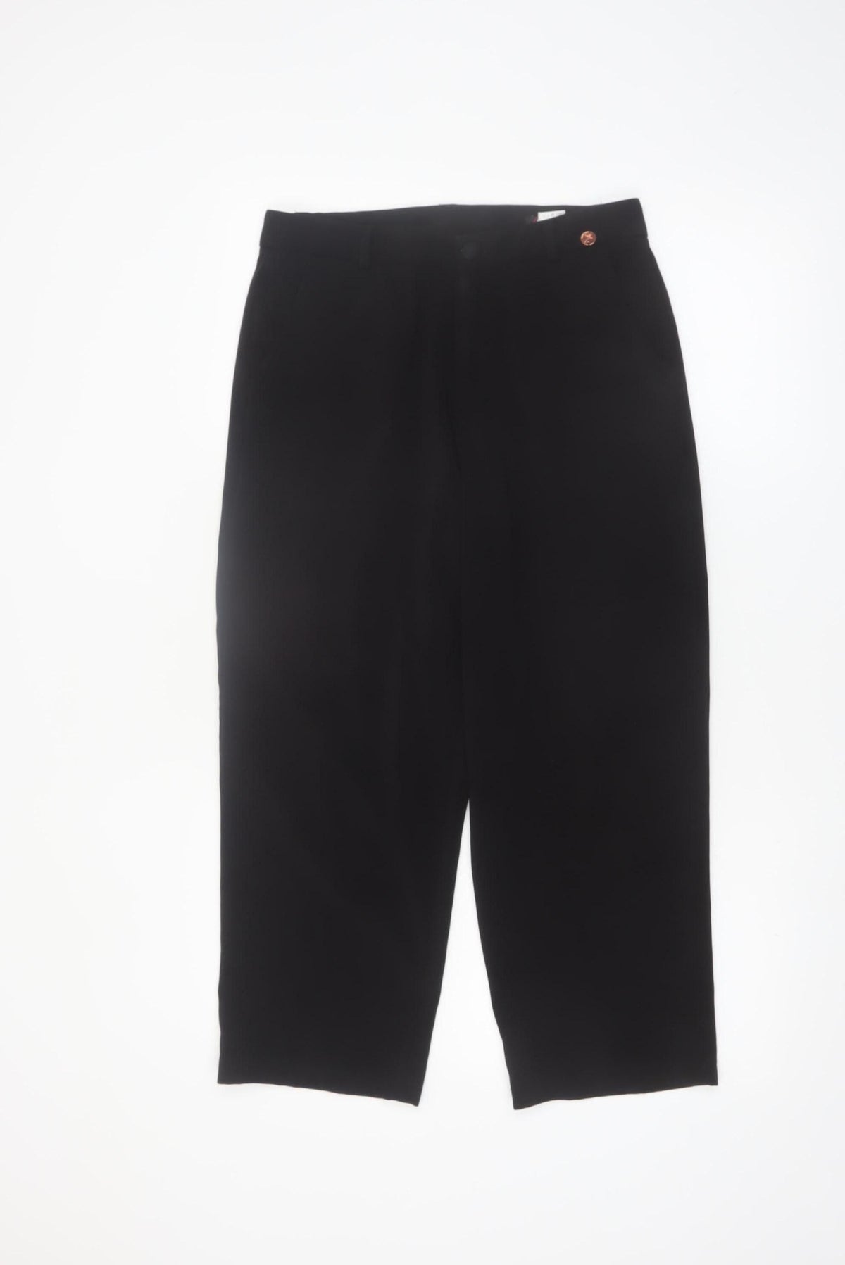 Rant & Rave Women's Black Cropped Trousers Size 10 Stretch Twill