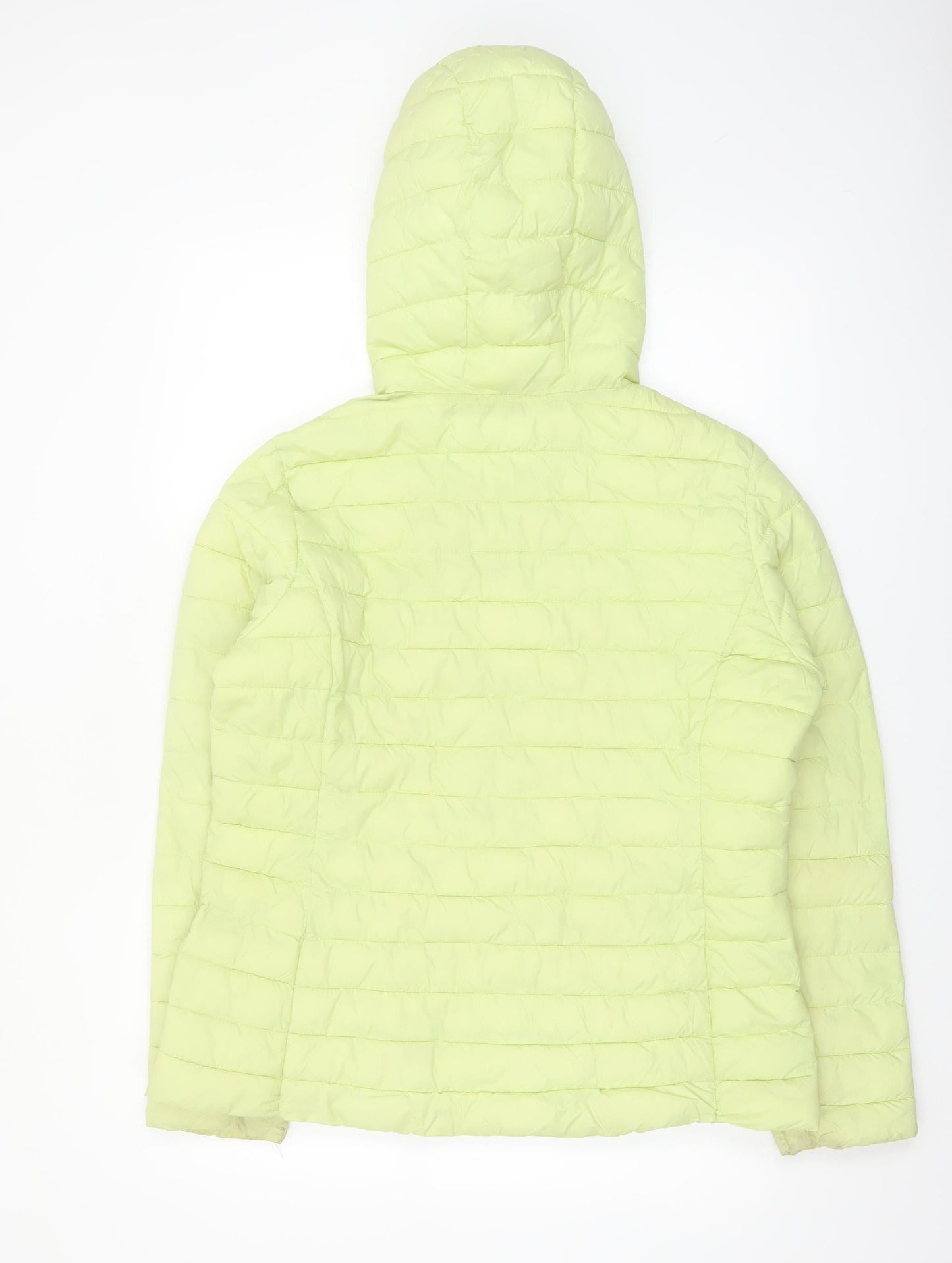 Dunnes Stores Women's Yellow Hooded Puffer Jacket Size 16