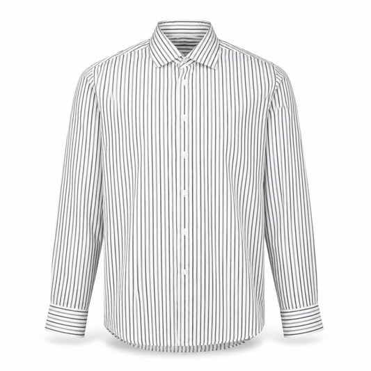 Jack & Jones Men’s White Striped Regular Fit Long Sleeve Cotton Shirt XL