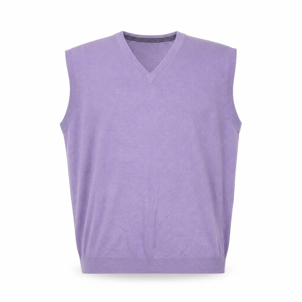 James Pringle Men’s Purple Acrylic V-Neck Sleeveless Jumper XL