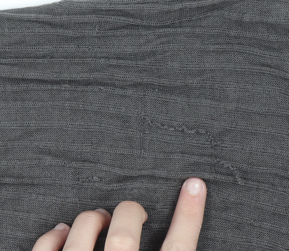 Monsoon Women Grey Size 8 Cardigan Long Sleeve Merino Wool Blend