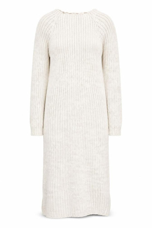 New Collection Women Beige Knit Midi Bodycon Dress Size 12-14