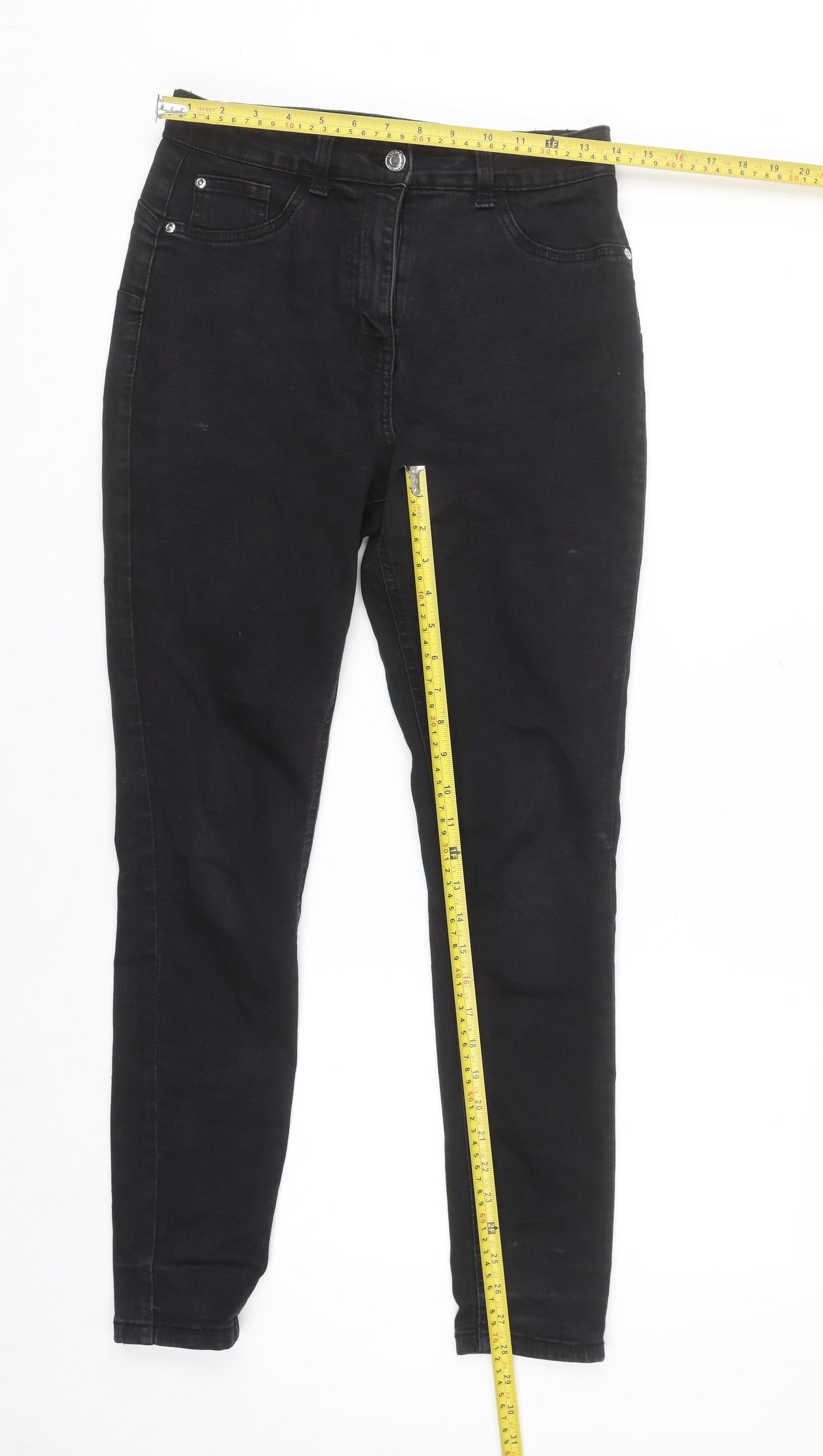 Primark Women's Black Skinny Jeans Size 10 Slim Fit Denim