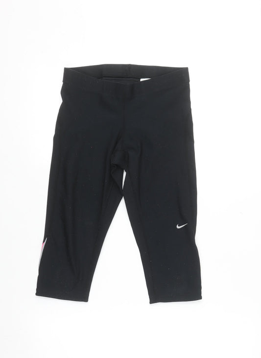 Nike Womens Black Dri-Fit Compression Running Shorts Size S UK 8/10
