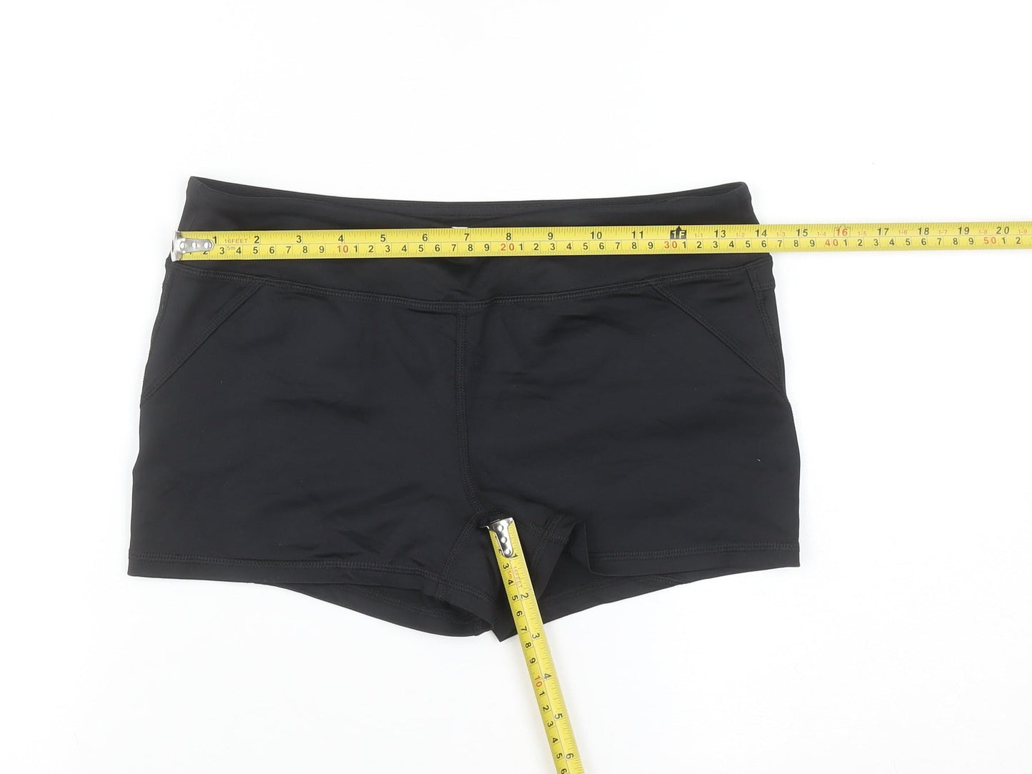 Forever 21 Women Black M Biker Activewear Shorts