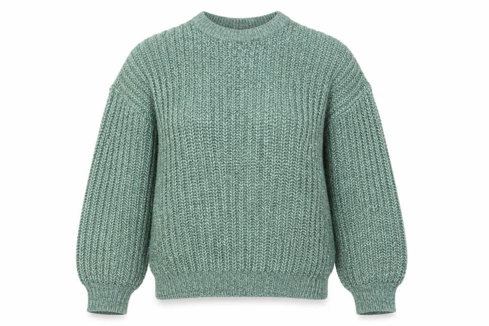 Pull & Bear Women’s Green Chunky Knit Acrylic Jumper Size 8