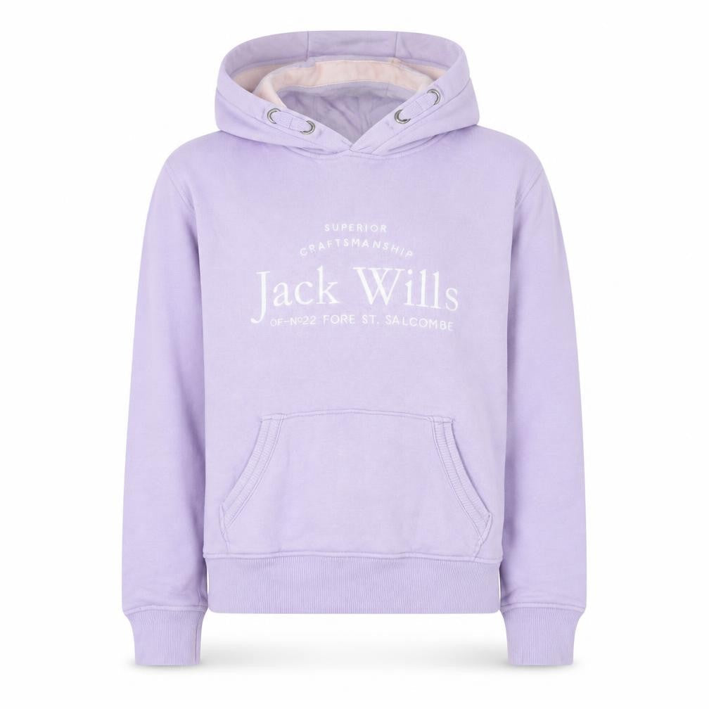 Jack Wills Girls Purple Pullover Hoodie 10-11 Years Logo Cotton Fleece