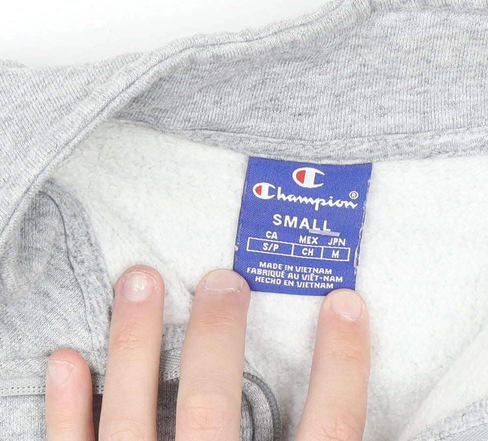 Champion Women's Grey 1/4 Zip Pullover Sweatshirt Small