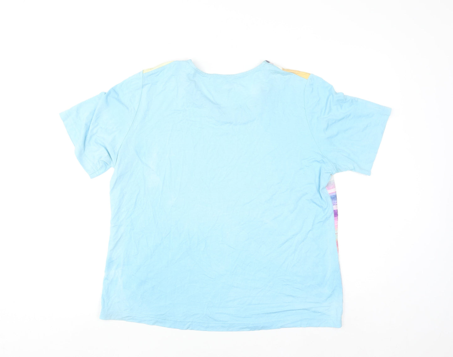 Rabe Womens Multicoloured Short Sleeve Stretch T-Shirt Size 20
